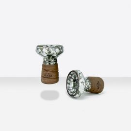 Hookain Drip Bowl - Cracked Platin - Mehrloch