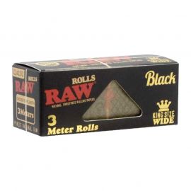 12 x RAW Black Rolls, 3m