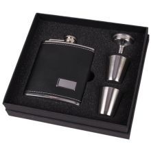 Flachmann Geschenkset Schwarz - 0.18l