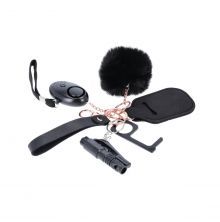 Schlüsselanhänger Set Safety, Schwarz