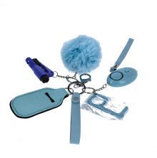 Schlüsselanhänger Set Safety, Hellblau